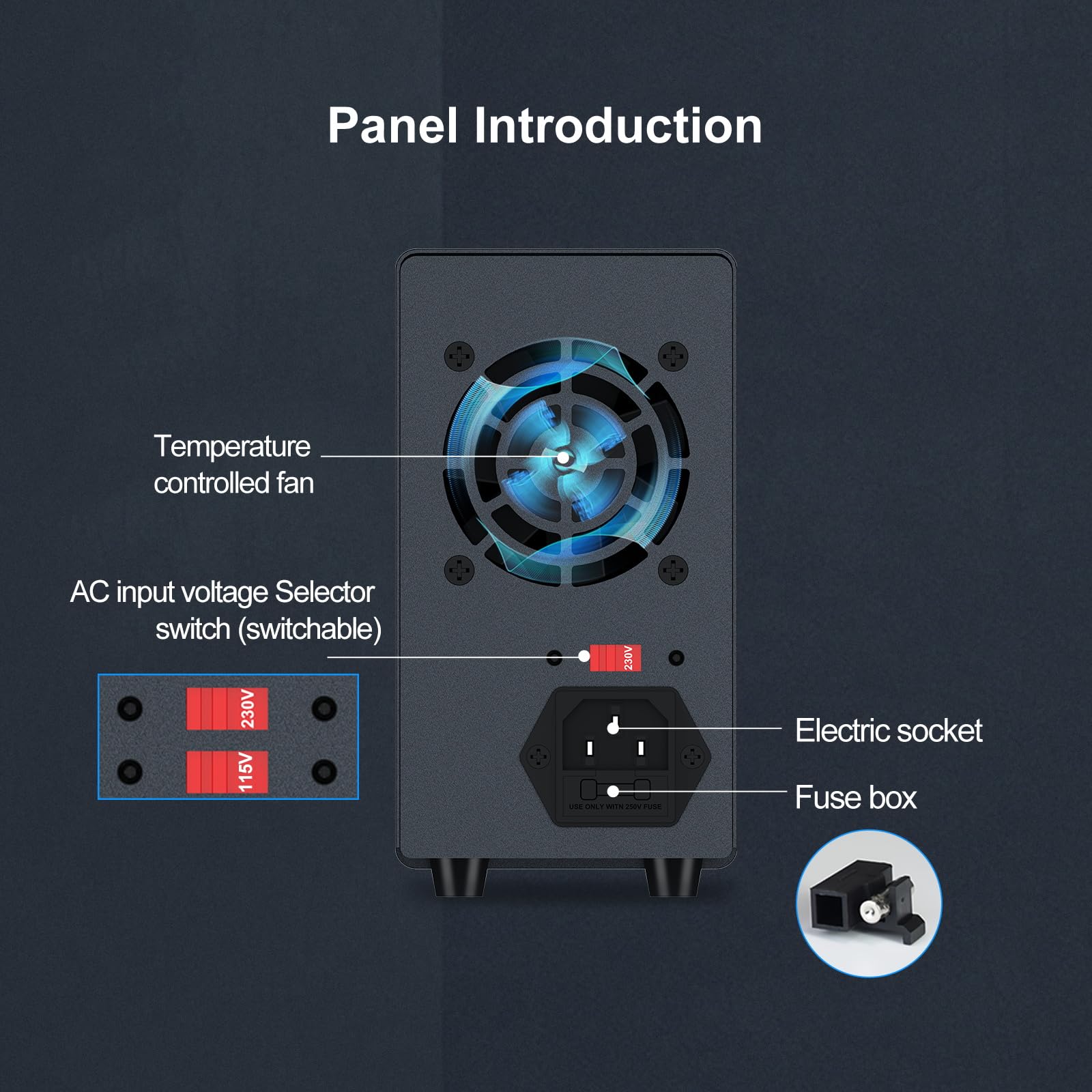 DC Power Supply Variable, Bench Power Supply with Precise Voltage & Current Setting Button, Variable Power Supply with Output Button, USB Fast Charging Port, OCP Short Circuit Alarm (30V 10A Black)