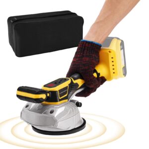 cordless tile vibration leveling machine, for de-walt 20v max battery, labfintom tiler vibrator tool with 8 adjustable speed, suction cup, package bag include for floor, tile, wall (tools only)