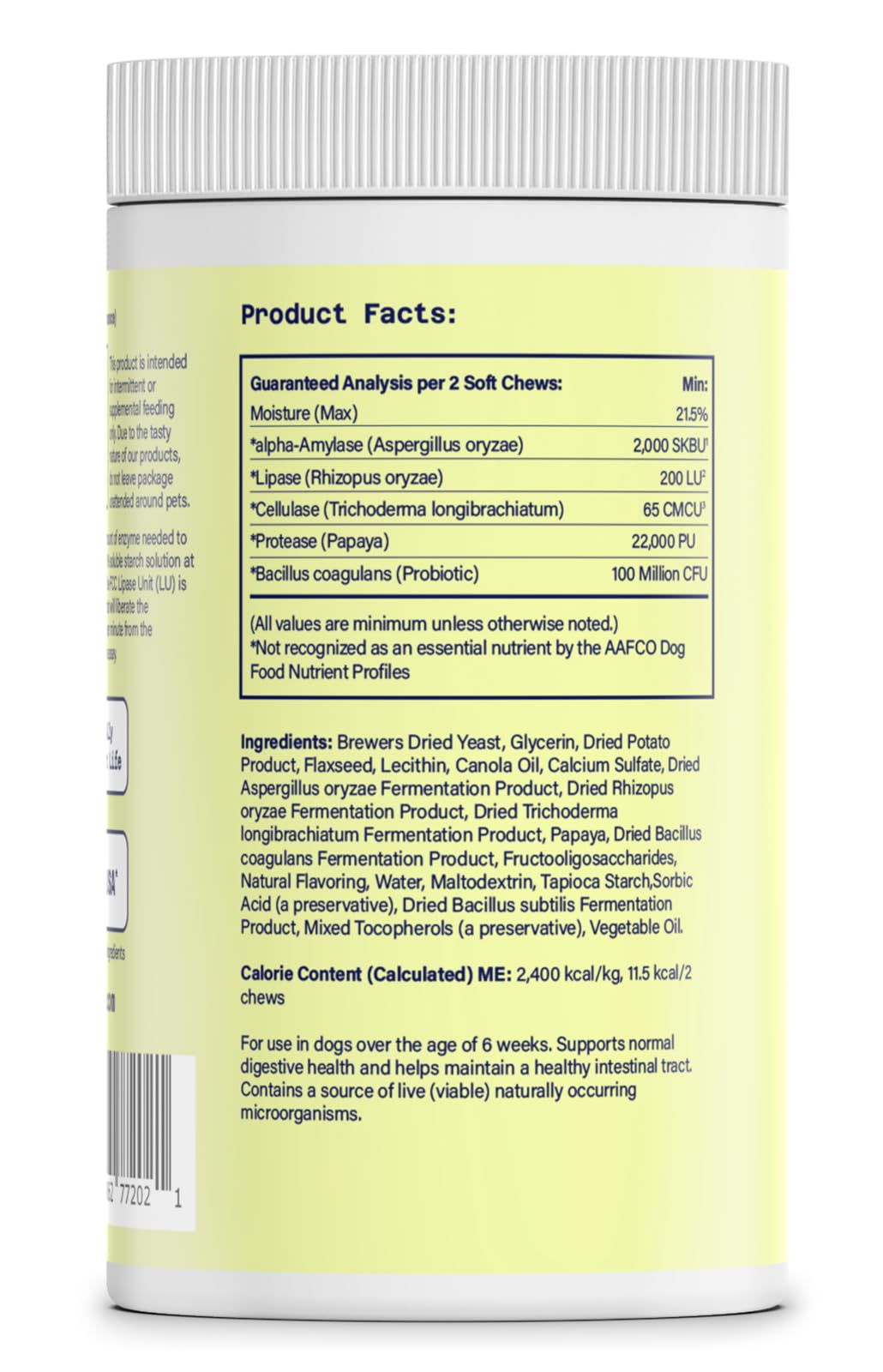 AHALEA Probiotics for Dogs- Dog Probiotics for Digestive Health, Support Gut Health, Diarrhea, Digestive Health & Seasonal Allergies, 90 Count 2 Billion CFUs