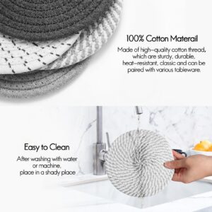 Ueixieo 7" Trivets for Hot Dishes, Hot pots and Pans, 4 Pcs Pot Holders for Kitchen，Heat Resistant Hot Holders are Used to Protect Your Furniture and Tables, Professional Home Essentials