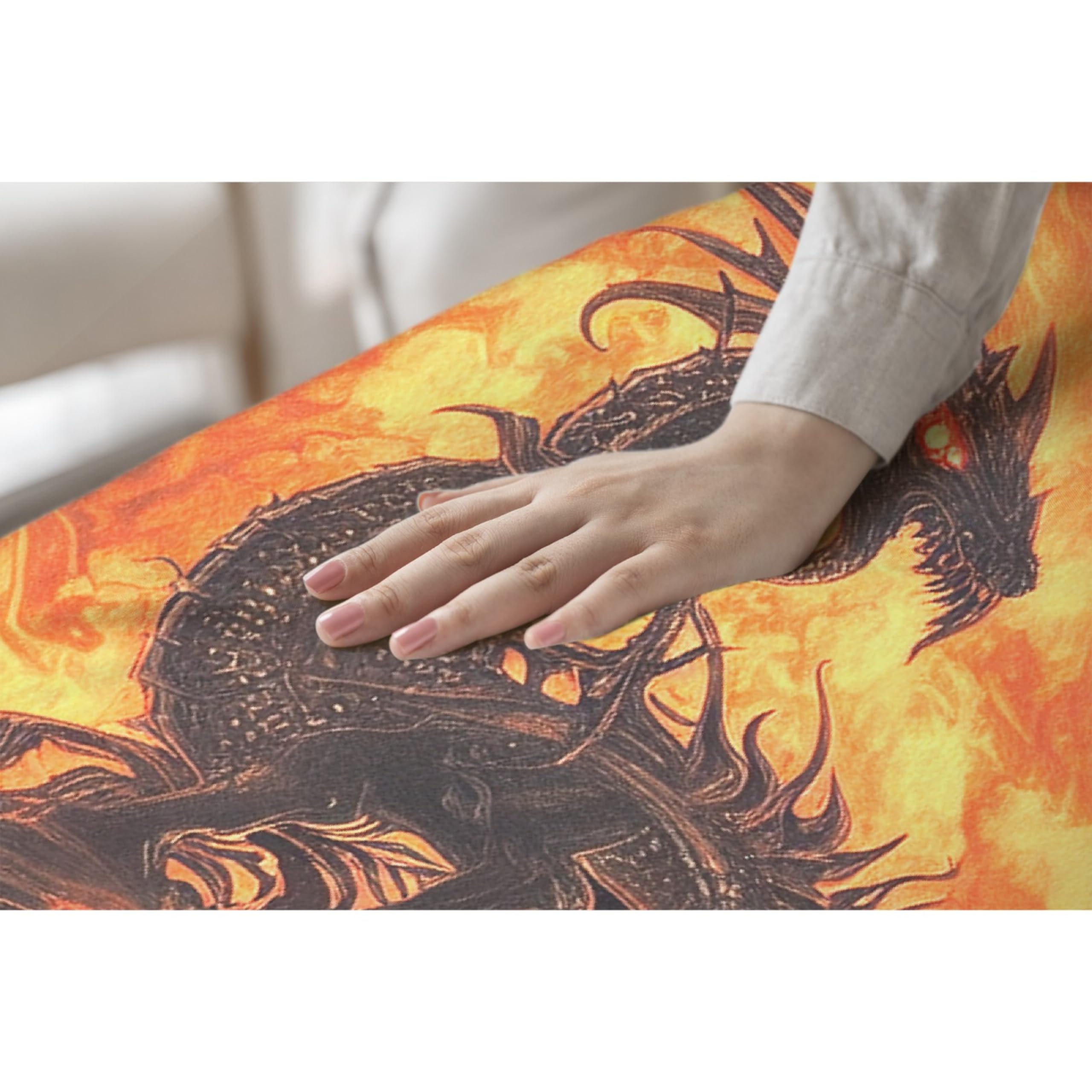 Fire Dragon Bedding Set - 3 Pieces Bedding Set (1 Quilt Cover+2 Pillow Shams) for Girls Boys Adults - Soft Comfortable Comforter Sets with Zipper for Bedroom Hotel - Full Size: 200*230(80*90in)