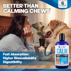 Dog Anxiety Relief - Faster Absorption Than Hemp Calming Chews for Dogs - Dog Calming Chews Alternative - Hemp Oil and Melatonin for Dogs - Liquid Dog Calming Treats for Thunder, Fireworks, Sleep Aid