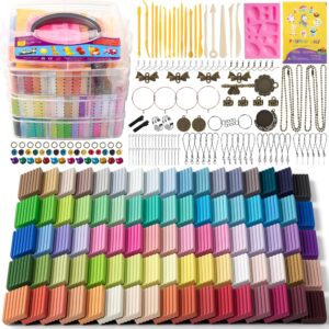 aestd-st polymer clay 85 colors, modeling clay for kids, oven bake molding clay kit,diy starter clay sets with sculpting tools and accessories, art and craft gifts for kids and adults.