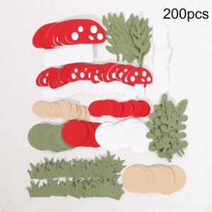 200PCS Mushroom Confetti - Woodland Party Table Decor, Woodland Confetti, Mushroom Theme Birthday Decorations, Fairy Party Confetti, Wild One Birthday Decor