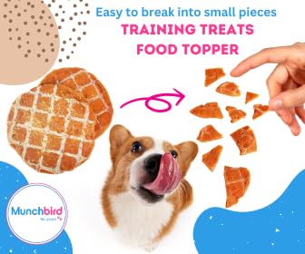 Chicken Chips Chicken Waffle Dog Treat Training Treats Lean Treats Dog Dehydrated Dog Treats for Small Medium Large Dog Puppy Chicken Treats for Dogs (3.5 OZ, Crunchy Chicken Chips)