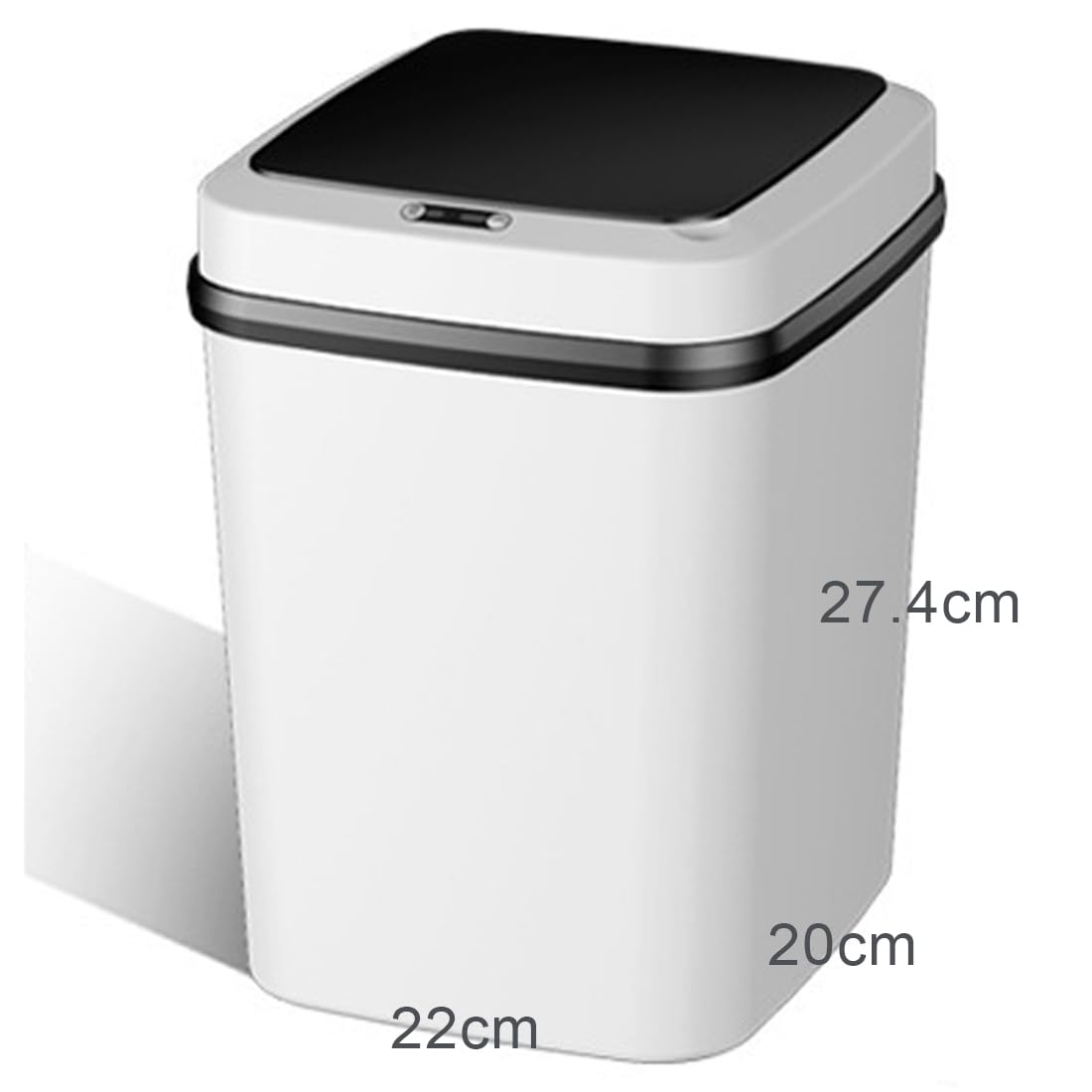 DZGUAI Trash Can with Lid, Automatic Touchless Garbage Can, 13 L Smart Touchless Motion Sensor Garbage Can for Bedroom, Bathroom, Office, Living Room