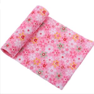 7Pcs Top Pink Cotton Craft Fabric Bundle Squares Patchwork DIY Sewing Scrapbooking Quilting Floral Dot Pattern Craft and Hobby Fabric 10" x 10" (25cm x 25cm)