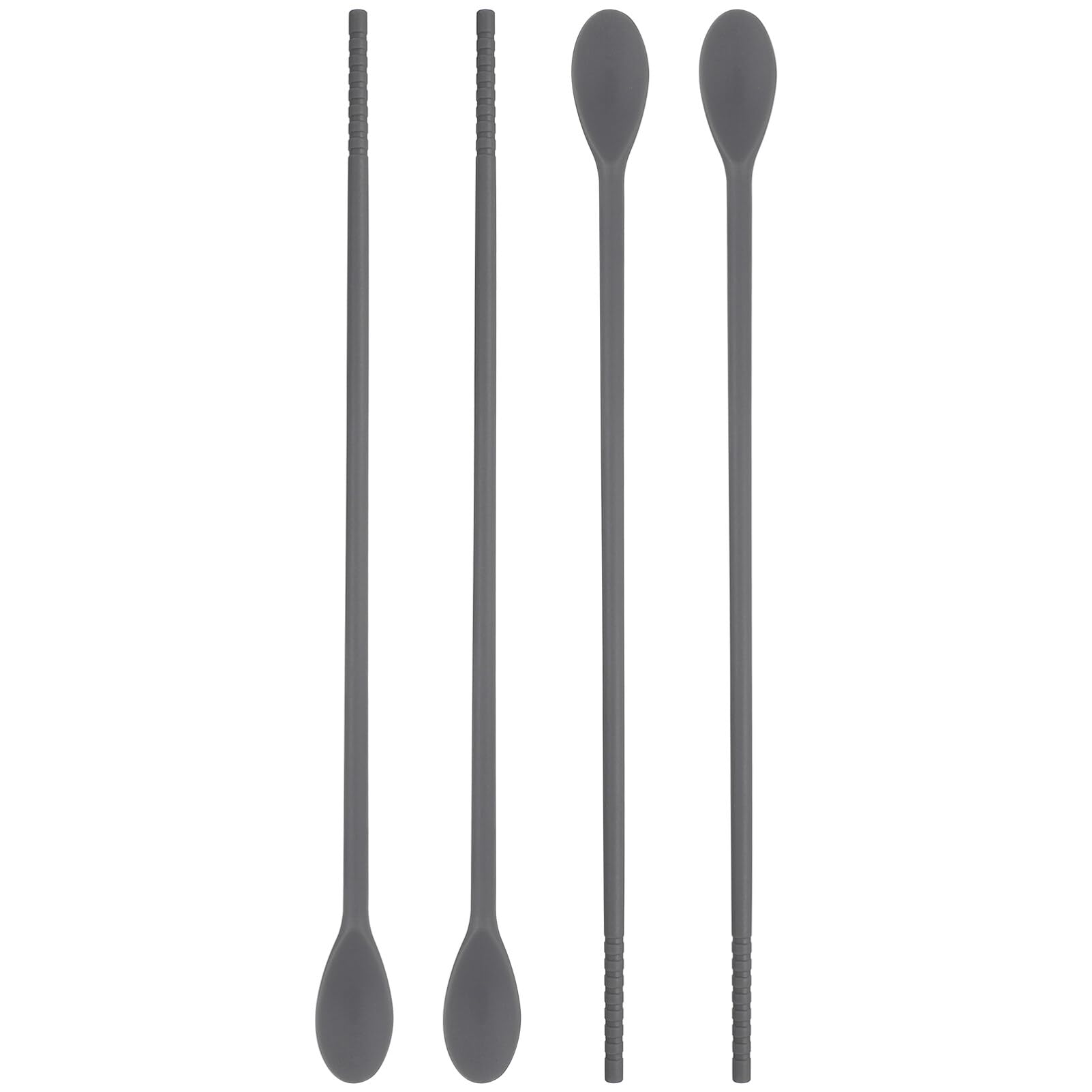 VOSAREA 2 Pairs Silicone Cooking Chopsticks Spoons 11inch Reusable Long Stirring Spoons Non-slip Stir Spoons Chopsticks Multi-function Kitchen Utensils