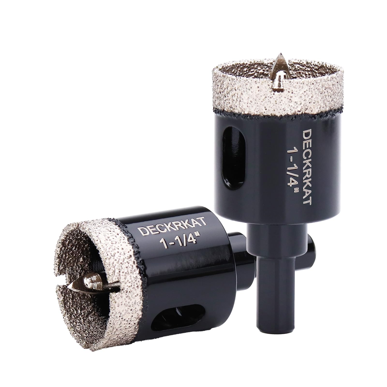 1-1/4 Inch Diamond Hole-Saw Bits with Pilot Drill Bit - 2pc 1-1/4" Diamond Tipped Tile Hole Saws with Guiding Bit Accurate Drilling for Porcelain Tile Ceramic Pottery Granite Stone Glass Bottles 32mm