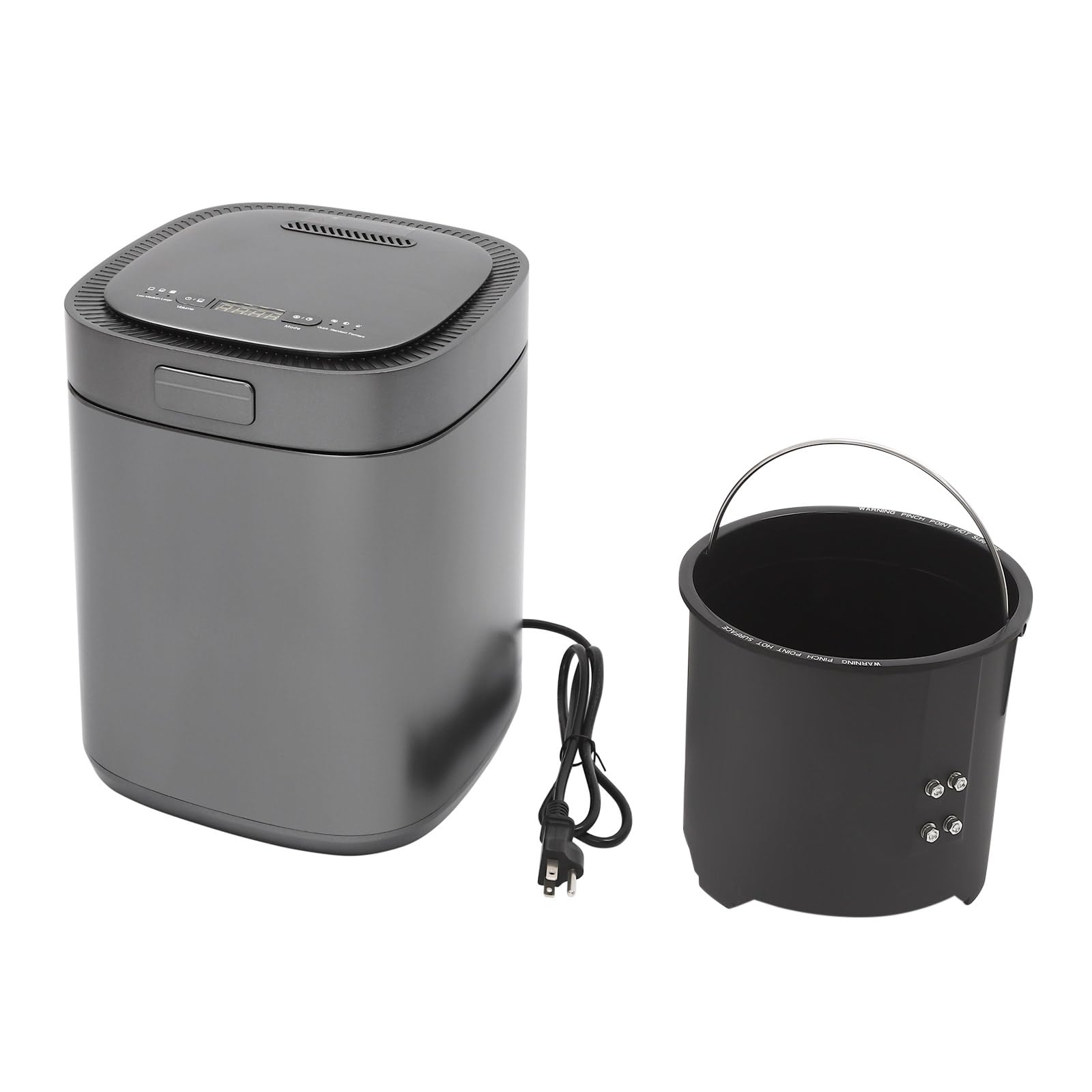 2.5L Electric Compost Machine Kitchen Mill Composter Bin Indoor Countertop Composting Machine with LED Display, Activated Car bon Odorless, Turn Food Waste and Scraps into Fertilizer for Garden Plants