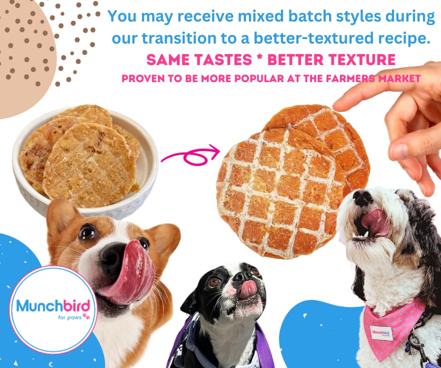 Chicken Chips Chicken Waffle Dog Treat Training Treats Lean Treats Dog Dehydrated Dog Treats for Small Medium Large Dog Puppy Chicken Treats for Dogs (3.5 OZ, Crunchy Chicken Chips)