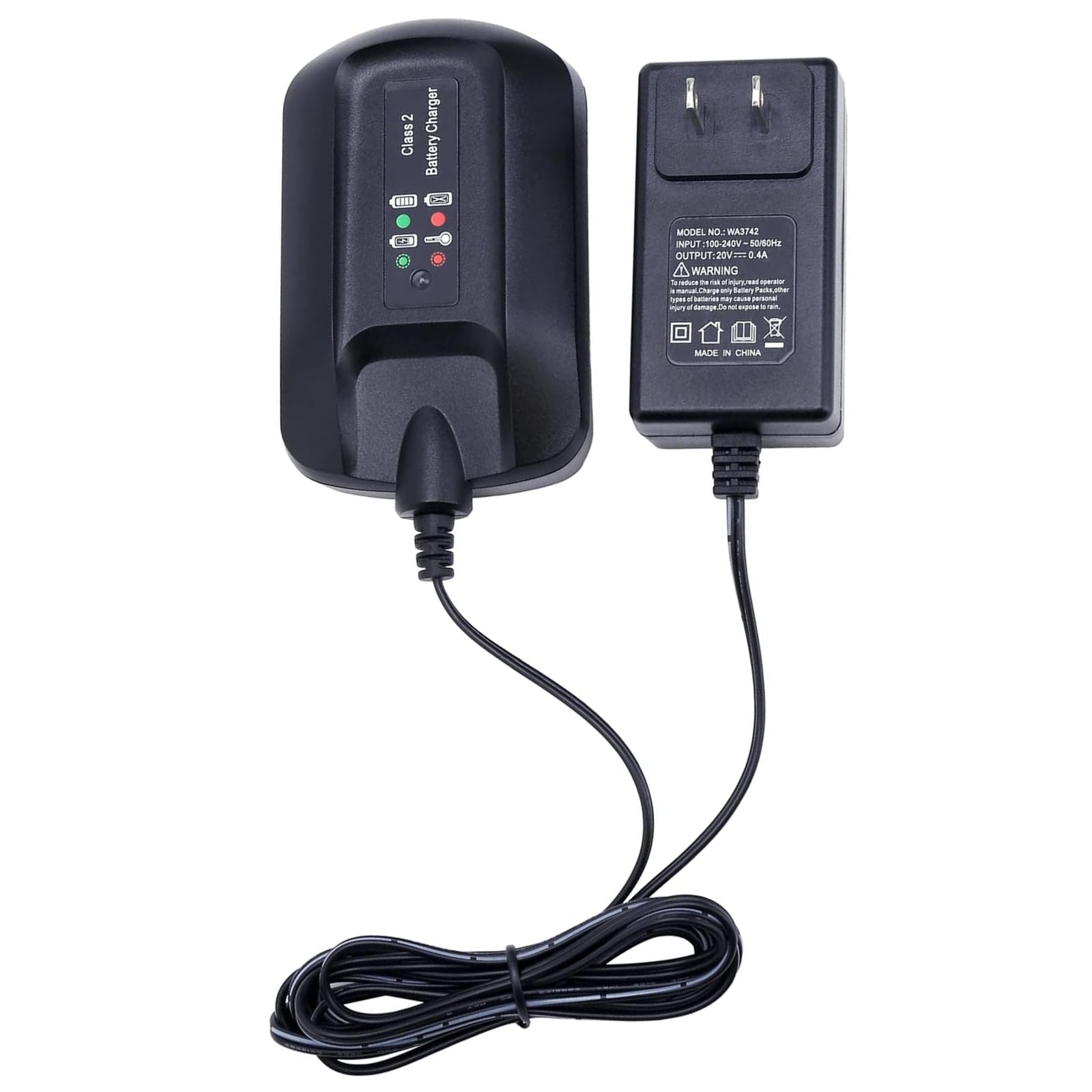 Tulepowceeng WA3742 Charger Compatible with Worx 20V Lithium Battery WA3525 WA3520 WA3578 Replacement for 20v Battery Charger WA3732 WA3875 WA3881