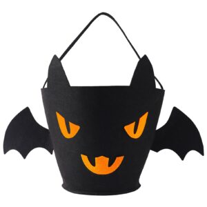 fushenmu halloween bat treat or treat bag bucket candy tote bag basket for halloween trick or treat party favor supply