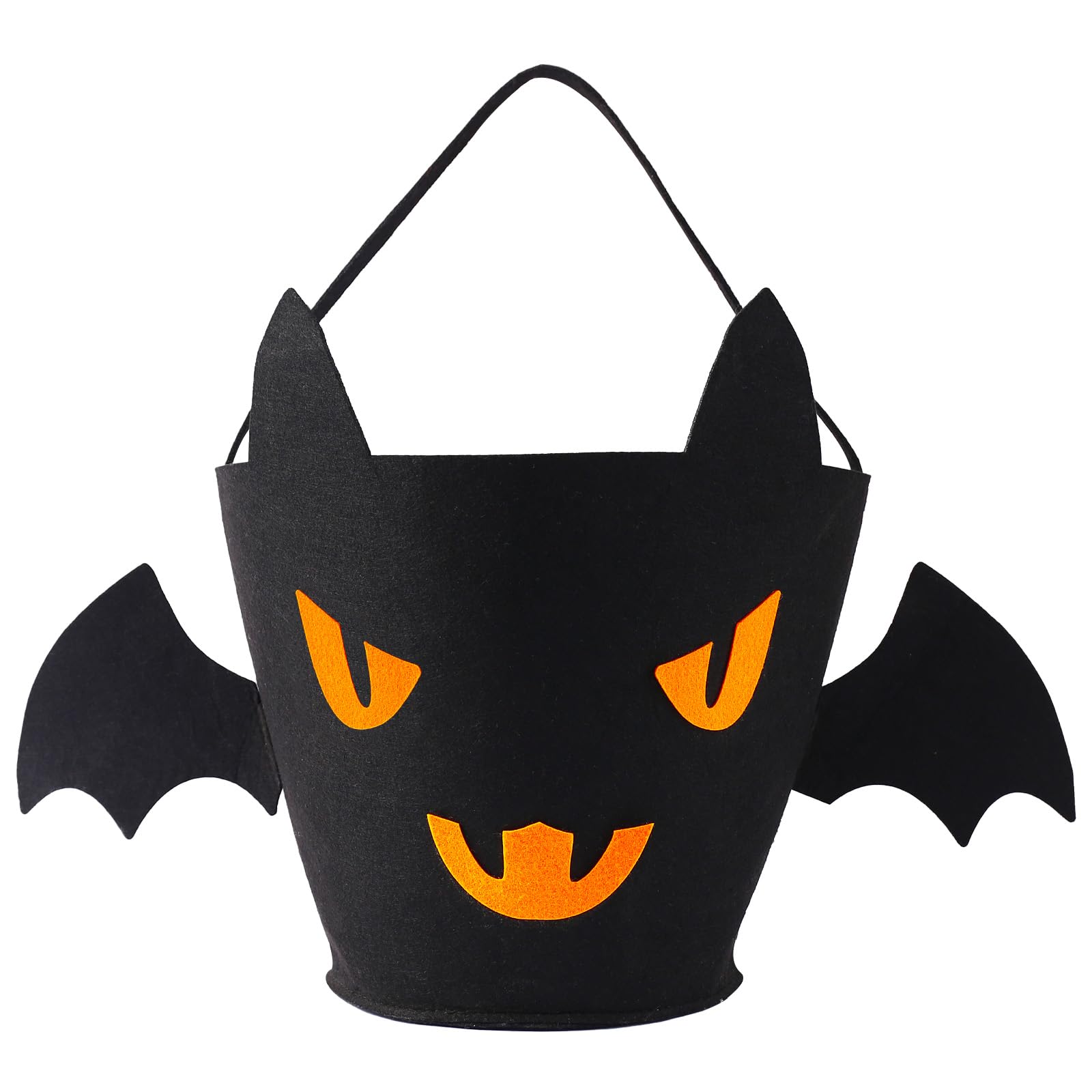 FUSHENMU Halloween Bat Treat Or Treat Bag bucket Candy Tote Bag Basket for Halloween Trick Or Treat Party Favor Supply