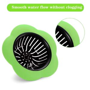 SJDLGN 2 Pcs Kitchen Sink Strainer, Upgraded Silicone Sink Drain Strainer for Most Kitchen Sink Drain Basket 4.5" Diameter