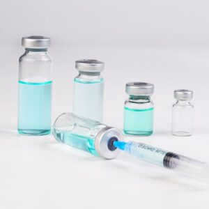 5ml Glass Vials for Injection, with Self Healing Injection Port, Transparent Sealed, Empty Vials for Injection (10, 5ml)