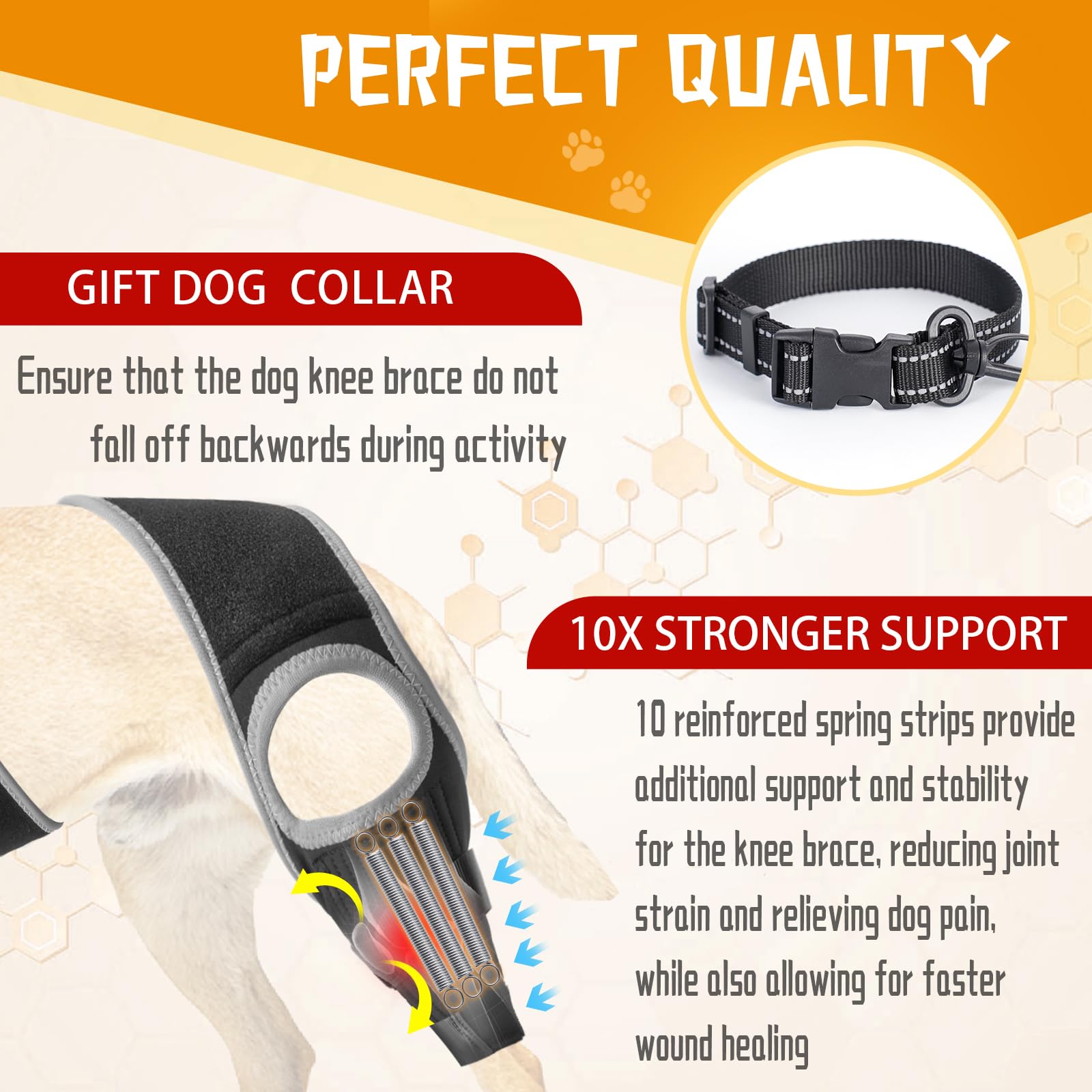 Dog ACL Knee Leg Brace, Dog Hip Brace for Front Torn and Back ACL Hind Rear Legs, Comfortable & Adjustable Tailwind Dog Hip Dysplasia Brace for Dog Arthritis, Luxating Patella with 10X Support (XL)