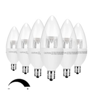 sunplux e12 candelabra led light bulbs dimmable 25w equivalent, 5000k daylight 200lumens, 240°beam angle led candle bulbs, pack of 6