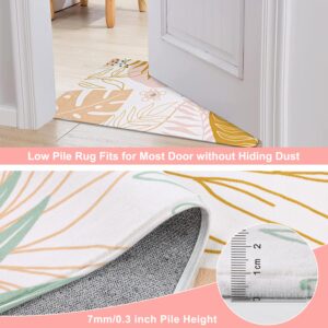 Yamaziot Washable Area Rug 5x7 Non-Slip Pink Boho Rug for Bedroom Cute Soft Throw Kids Nursery Rug, Low Pile Abstract Plant Print Soft Floor Carpet for Bedroom Nursery Classroom Living Room