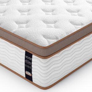 BedStory Full Mattress - 14 Inch Hybrid Mattress in a Box - Individually Wrapped Coils for Pressure Relief and Motion Isolation