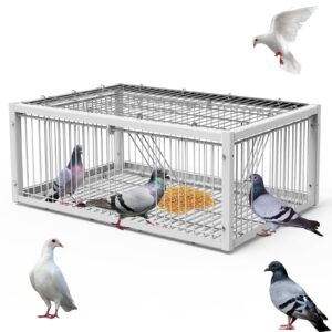 pauqrwie pigeon trap cage bird traps for small birds folding one-way entrance trapping portable u-trap door for doves breeding supply pigeon coop