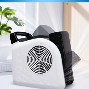 Huilynsen Air Mover Blower Fan - Floor Drying Fan for Cooling, Drying and Exhausting at Home, Garage, Shop, 3 Speeds Portable Utility Fan, 2 AC Outlets and Circuit Breaker with Reset