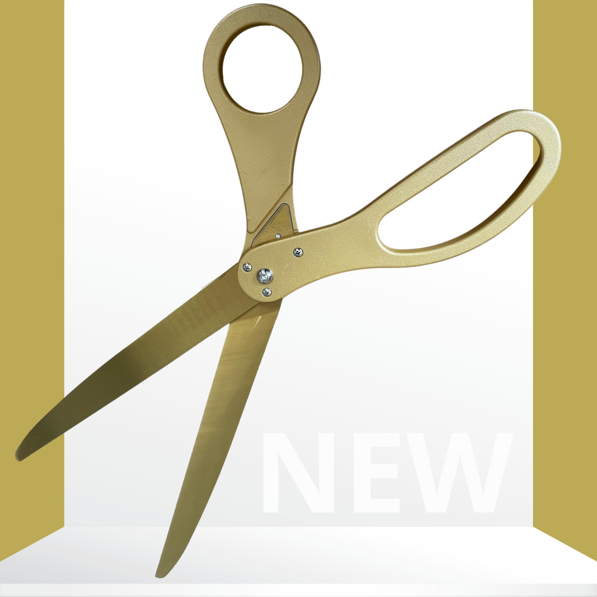 New Edition Grand Opening Scissors – 25'' Scissors Gold with Golden Blades for Ribbon Cutting Ceremony