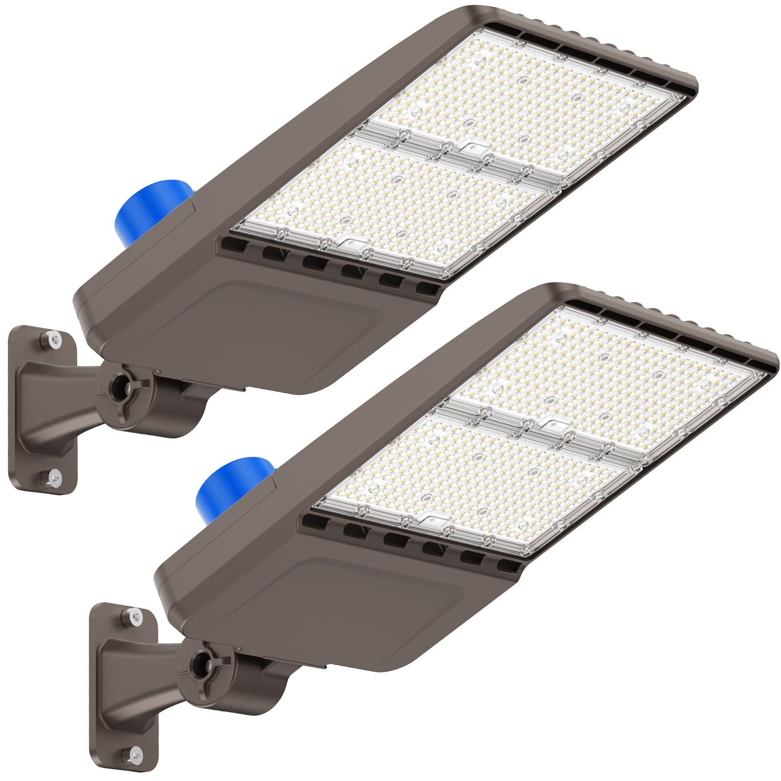 LED Parking Lot Light, 300W, 42,000LM 5000K Shoebox Light with Dusk to Dawn Photocell,Adjustable Arm Mount, IP66 Waterproof, Commercial LED Area Security Light for Parking Lot,Roadway,2PACK