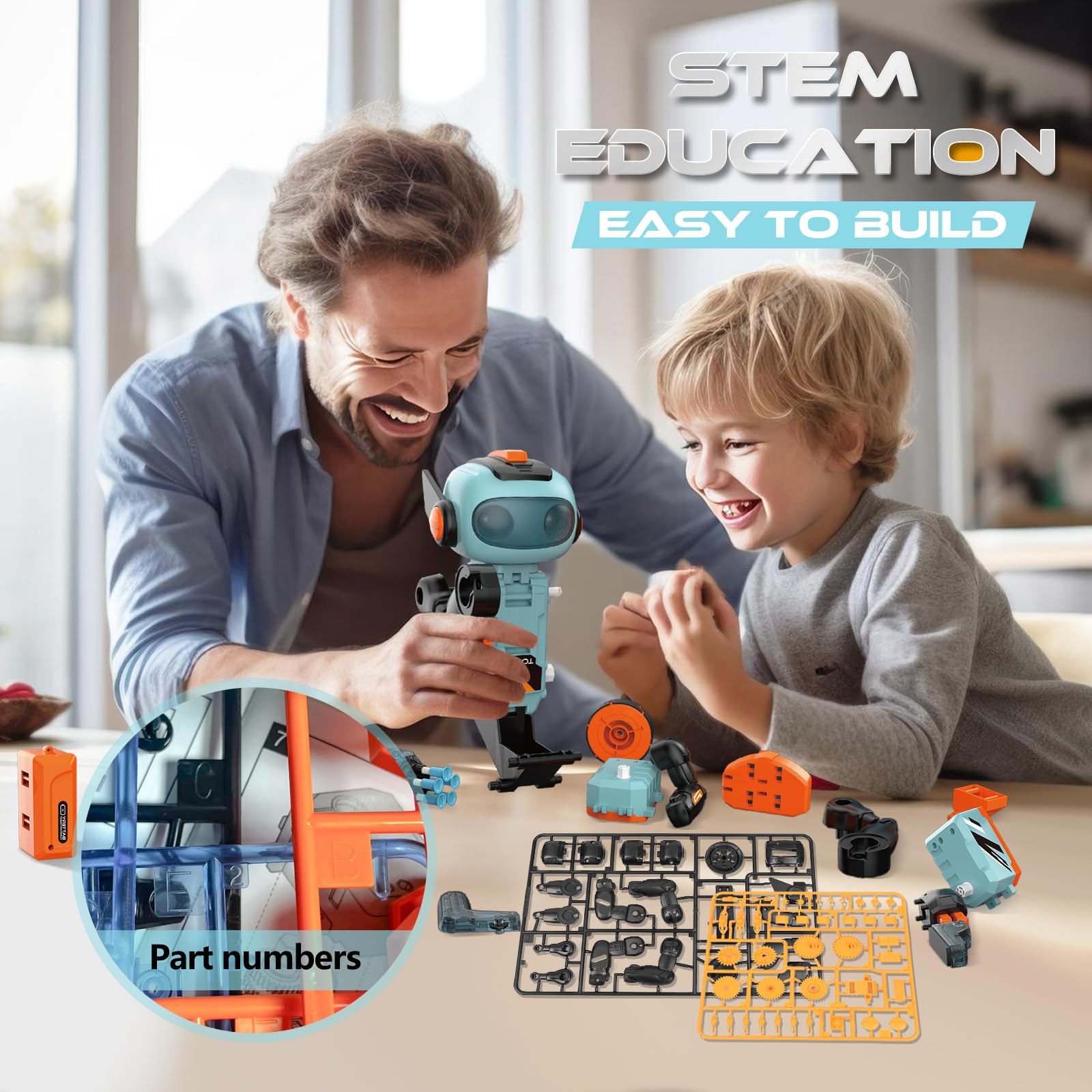 Kyanio STEM Circuits Robot Toys for Kids Ages 8-12 Year Old, 3 in 1 Remote Control & Programming Robotics Building Kit, Electric Science Projects Set, Ideal Gift for Boys & Girls Ages 8 9 10 11 12 13+