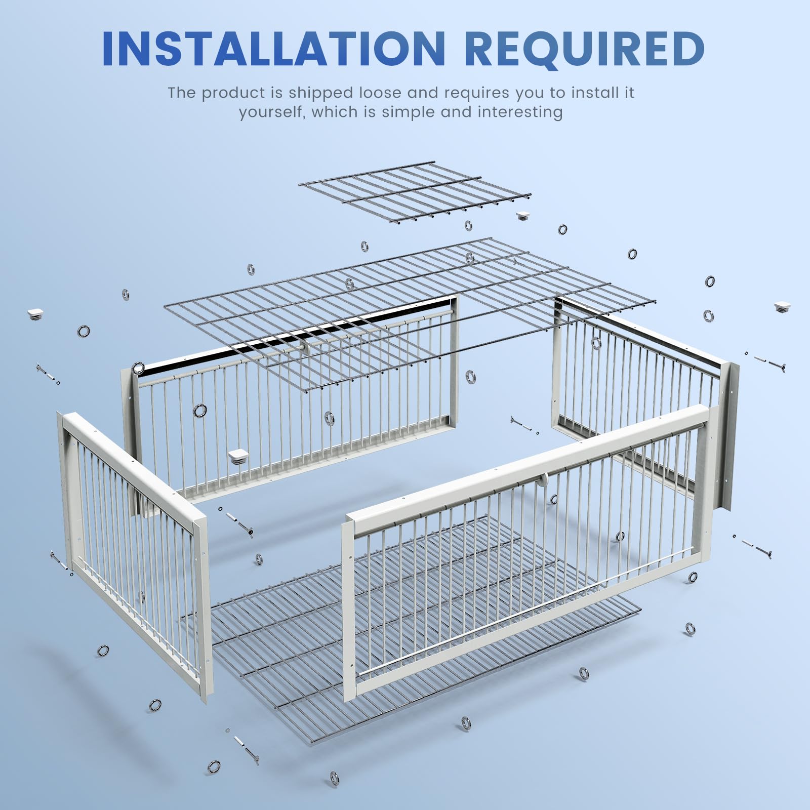 PAUQRWIE Pigeon Trap Cage Bird Traps for Small Birds Folding One-Way Entrance Trapping Portable U-Trap Door for Doves Breeding Supply Pigeon Coop