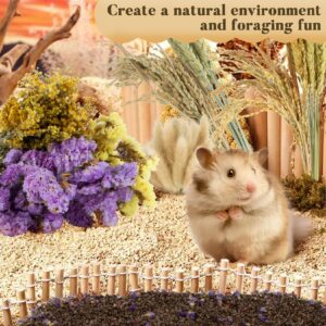 Sukh Nature Flower Herb Hamster Bedding Decor Hamster Habitat Decor Mate Small Animal Habitat Decor Hamster Cage Mate Natural Hamster Sprays for Syrian Dwarf Hamsters Gerbils Rabbit Other Small Pets