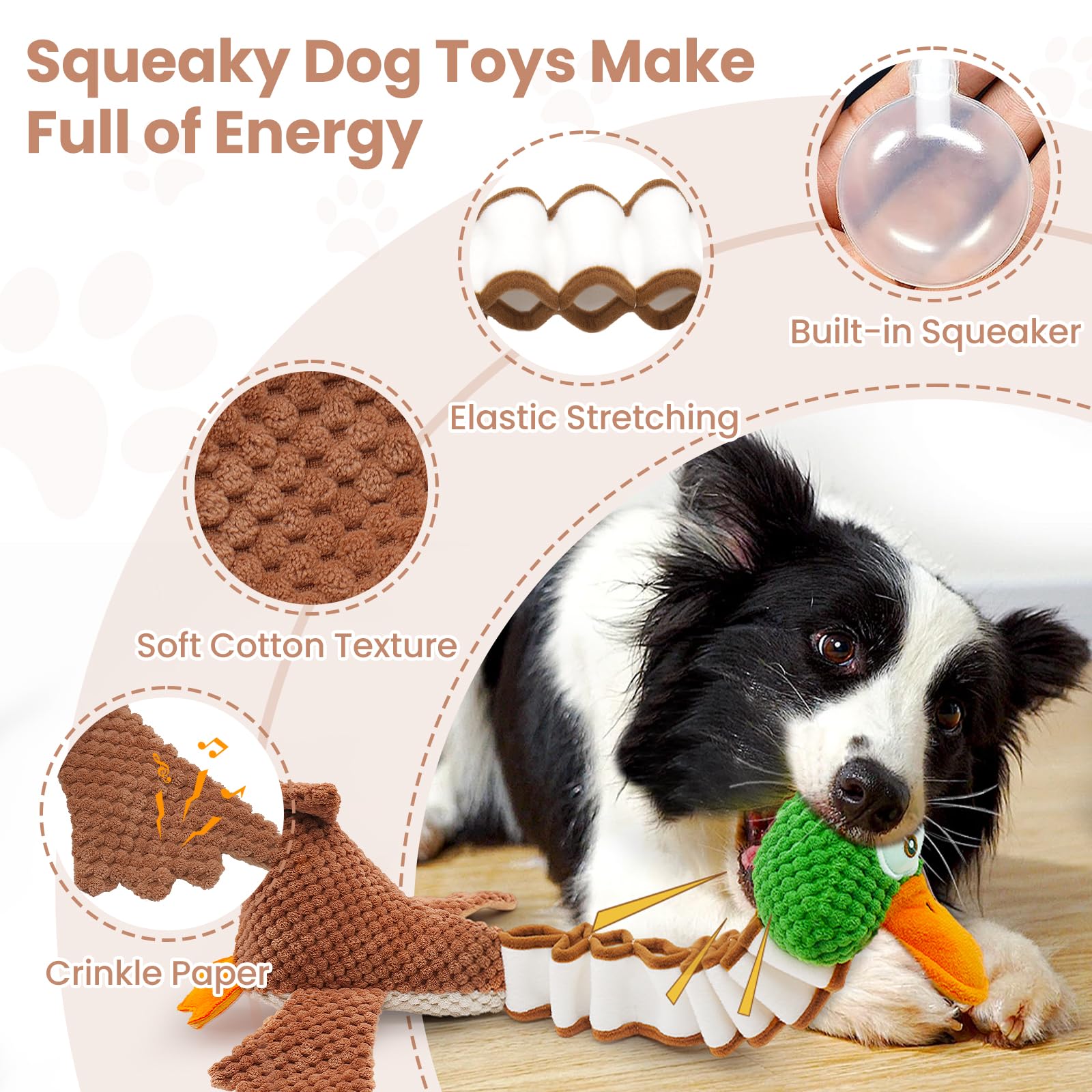 WinTour Dog Toys for Small Dogs, Puppy Toys to Keep Them Busy, Puppy Teething Toys, Dog Chew Toys for Small/Medium Dogs, Non-Tough Dog Toys for Aggressive Chewers, Squeaky Dog Toys, Tug of War Dog Toy