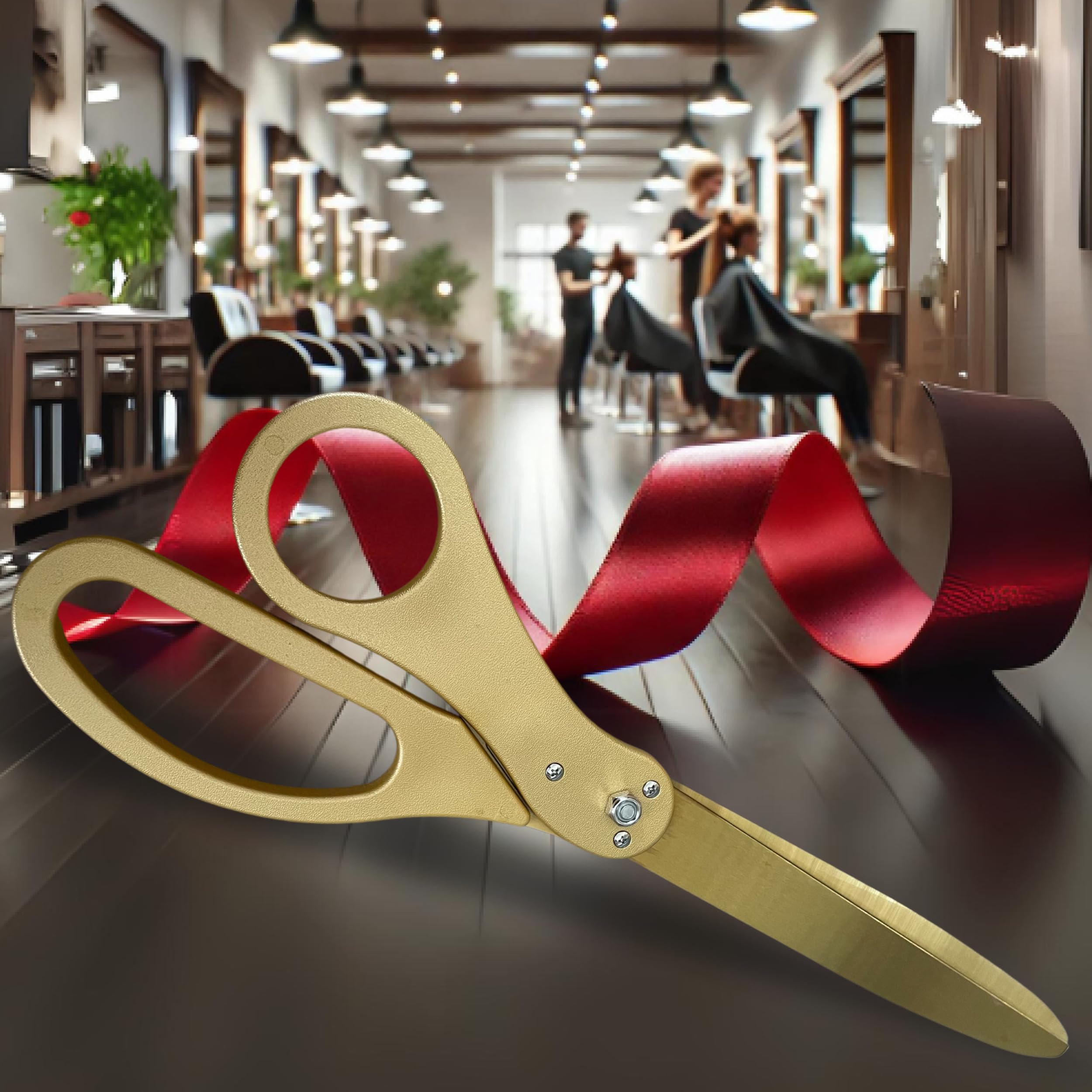 New Edition Grand Opening Scissors – 25'' Scissors Gold with Golden Blades for Ribbon Cutting Ceremony