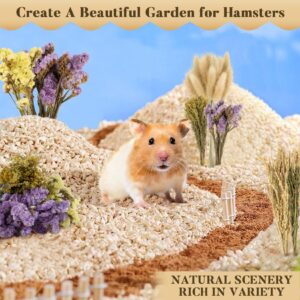 Sukh Nature Flower Herb Hamster Bedding Decor Hamster Habitat Decor Mate Small Animal Habitat Decor Hamster Cage Mate Natural Hamster Sprays for Syrian Dwarf Hamsters Gerbils Rabbit Other Small Pets