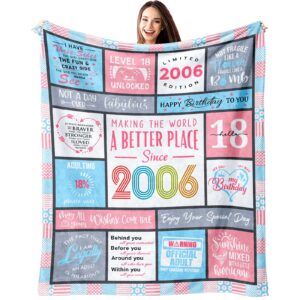 18th birthday gifts for girls, gifts for 18 year old girl, best gifts for 18 year old girl, 18th birthday decor throw blanket 60" x 50", 18th birthday gifts for her, 18 years old girl gift ideas