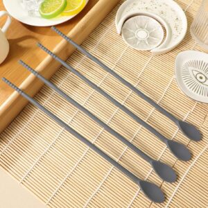 VOSAREA 2 Pairs Silicone Cooking Chopsticks Spoons 11inch Reusable Long Stirring Spoons Non-slip Stir Spoons Chopsticks Multi-function Kitchen Utensils