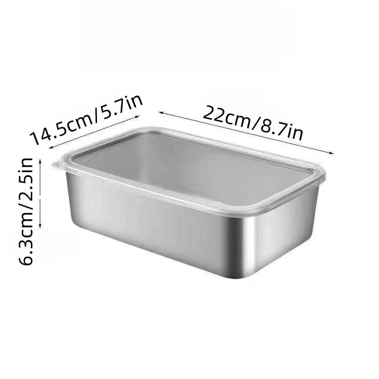 Ceiteo 6Pcs Stainless Steel Food Storage Containers with Lids, Outdoor lunch box Stainless Steel Bowl with Airtight Lids for Picnic Travel, Reusable & Stackable