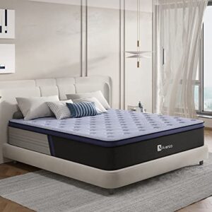 avenco california king mattress, hybrid mattress california king, 12 inch medium firm cal king mattress, pocket innerspring for motion isolation, comfort foam for odor reducing, certipur-us