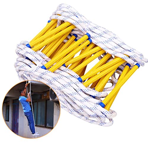 Fire Escape Ladder Emergency Safety Rope Ladders Safety Ladders with Snap Hooks Flame Retardant Home Climbing Fire Escape/18M/59Ft/5M/16Ft