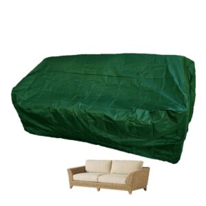 j&c 3 seats patio loveseat bench cover waterproof dust-proof lounge porch sofa protective outdoor furniture set covers for garden loveseat (green-74.6x26x35)