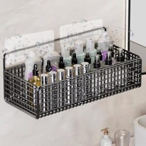 Shower Caddy Bathroom Organizers 6 Pcs Bathtub Shampoo Holder Self-Adhesive Spice Storage Shelves Inside Rack Replacement Corner Heads Hooks Wall Strips Baskets Suction Cup Hook Integrated Mounted