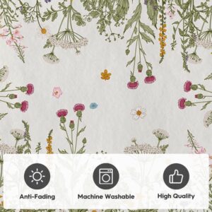 Artoid Mode Antique Herbs and Wild Flowers Area Rug, Spring Fall Bath Rug Home Decor Low-Profile Non-Slip Washable Mat for Entryway Bedroom Bathroom Laundry Room Indoor 2x3 Feet