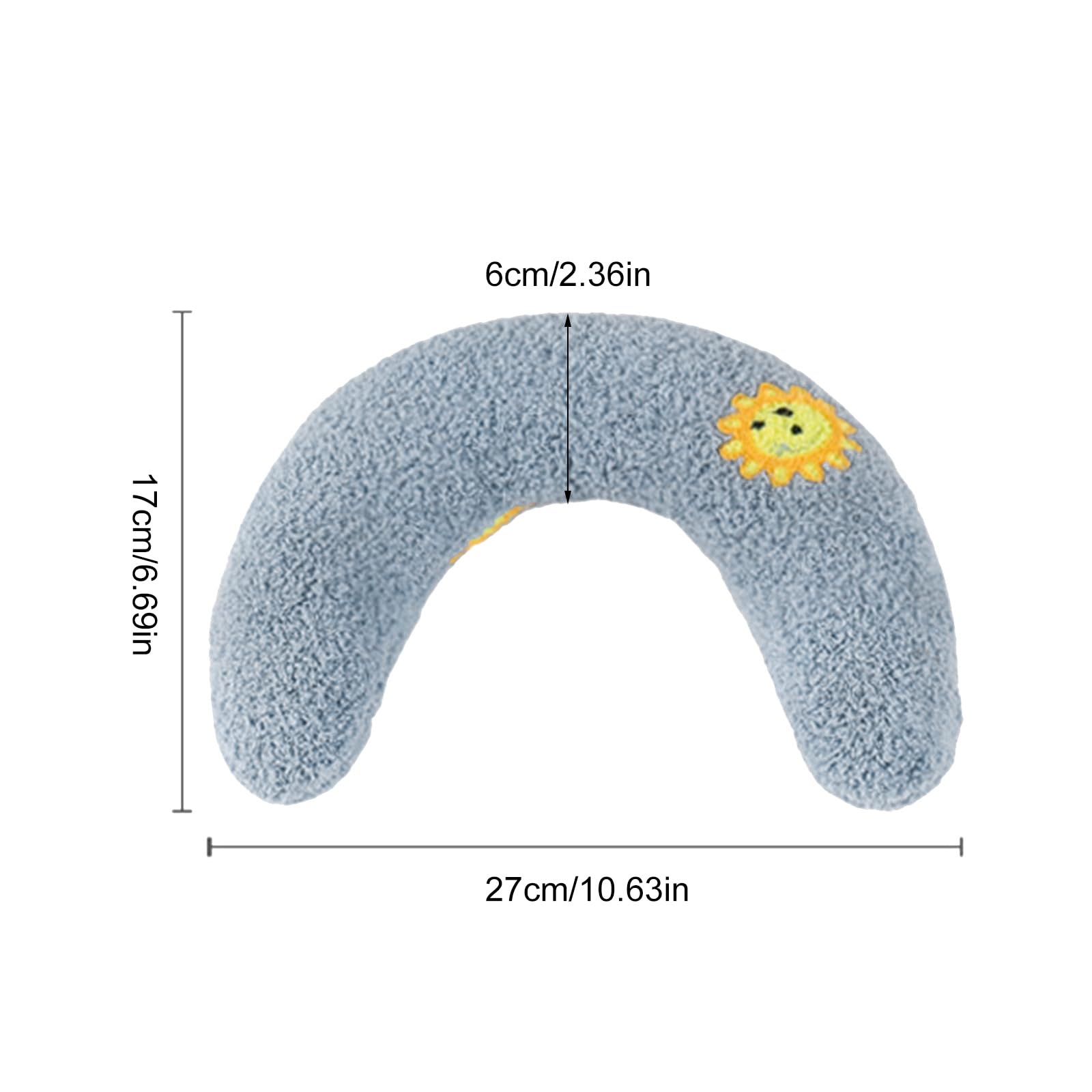 Yjcnelcr Dog Chew Toy Plush Pet Pillows Neck Supporting Sleep Aid Toy Stuffed Soft Toy for Small Dogs Relief Anxiety Dog Sleep Aid Toy Relief Anxiety Toy Pet Pillows for Cats