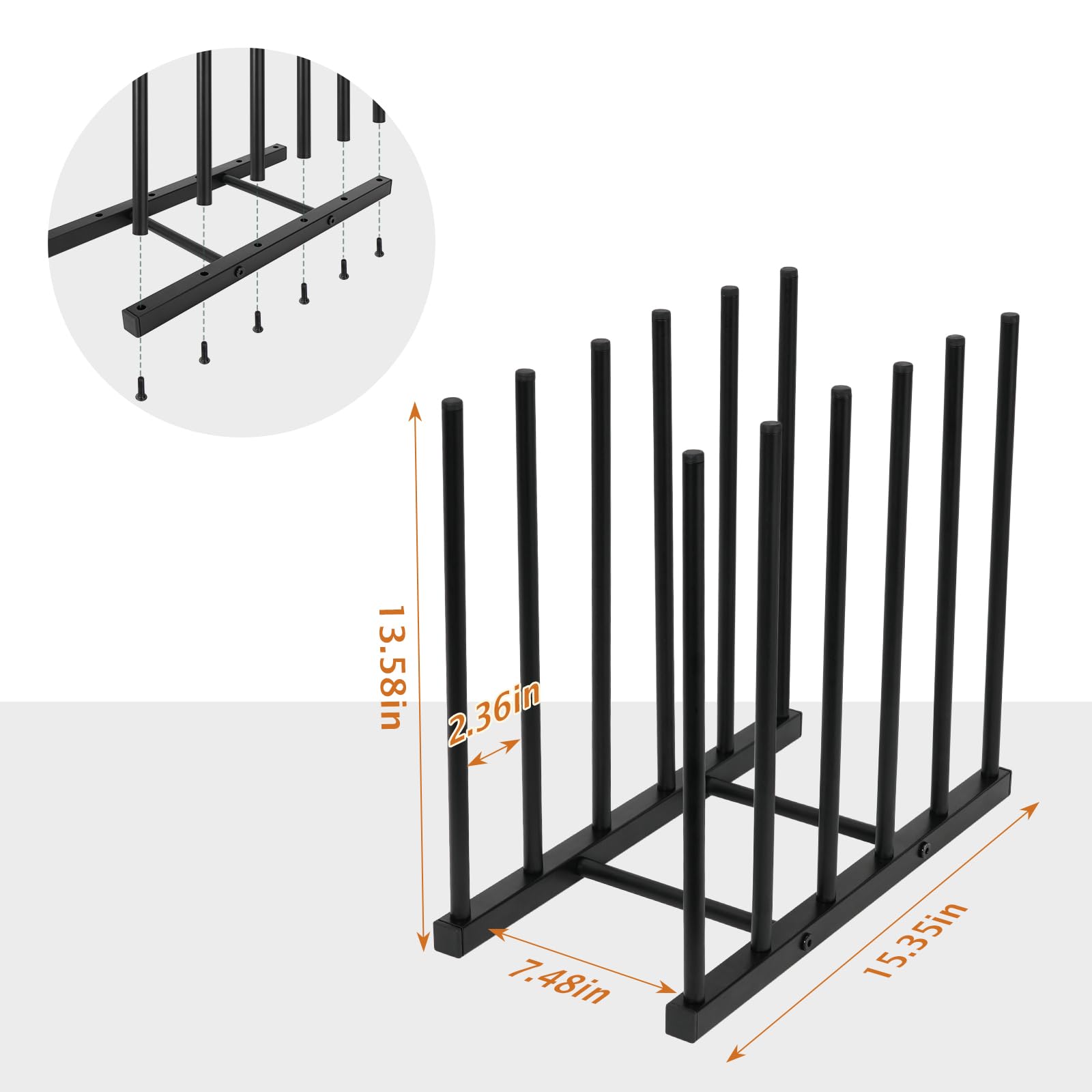 ikkle Art Storage Rack Painting Canvas Storage Rack, Metal Drawing Storage Rack for Canvas Frame Drawing Board (Black)