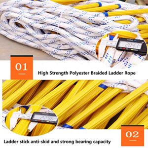 XYSM Fire Escape Ladder Emergency Safety Rope Ladders Safety Ladders with Snap Hooks Flame Retardant Home Climbing Fire Escape/18M/59Ft/5M/16Ft