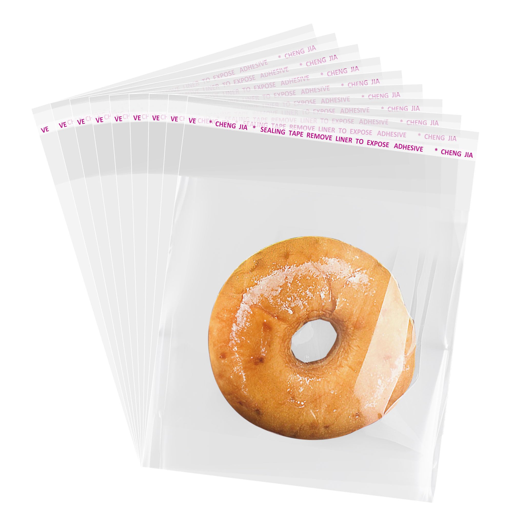 JOYIT 4x4 Inches Cookie Bags for Gift Giving - 200 Pcs Self Sealing Cellophane Bags, Clear Resealable Cookie Bags with Seal, Perfect Clear Gift Bags, Goodie Bags, Favor Bags, and Clear Bags for Treats