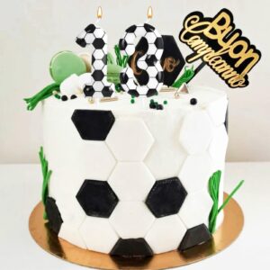 Soccer Birthday Candles 10th Soccer Themed Birthday Party Decorations, Football Birthday Cake Candles for Boys Girls Kids Sport-Theme Party Supplies