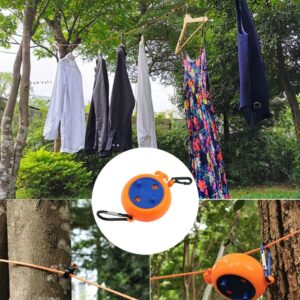 Mfingey 33 Foot Portable Adjustable Clothesline Multifunctional Travel and Camping Clothesline Scalable (Orange) 1pcs