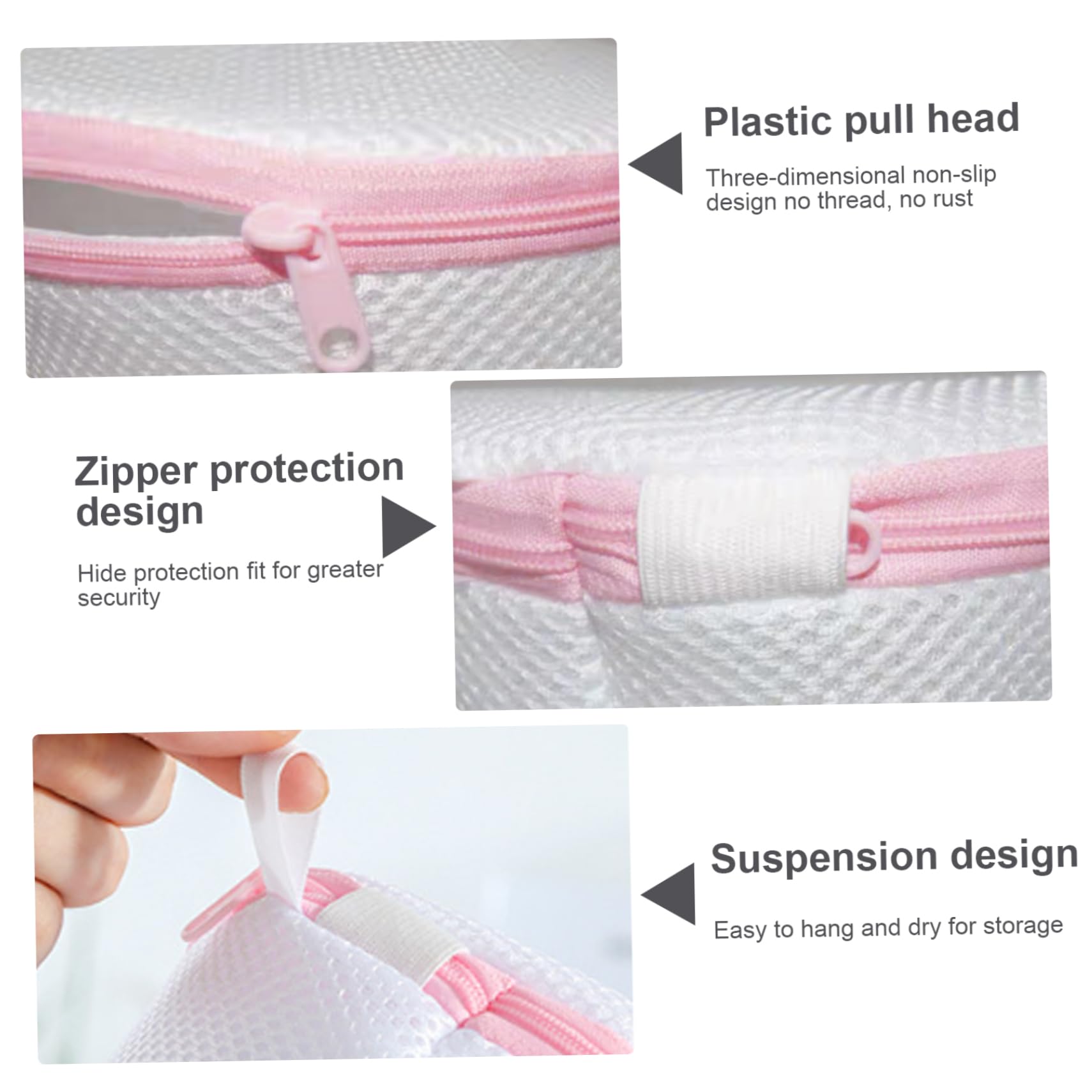 bbJJbbY Bra Bags for Laundry 3PCS Fine Mesh Bra Laundry Bags with Zips Reusable Bra Washing Machine Bags Protector for Delicates, Underwear, Baby Clothes Home Supplies