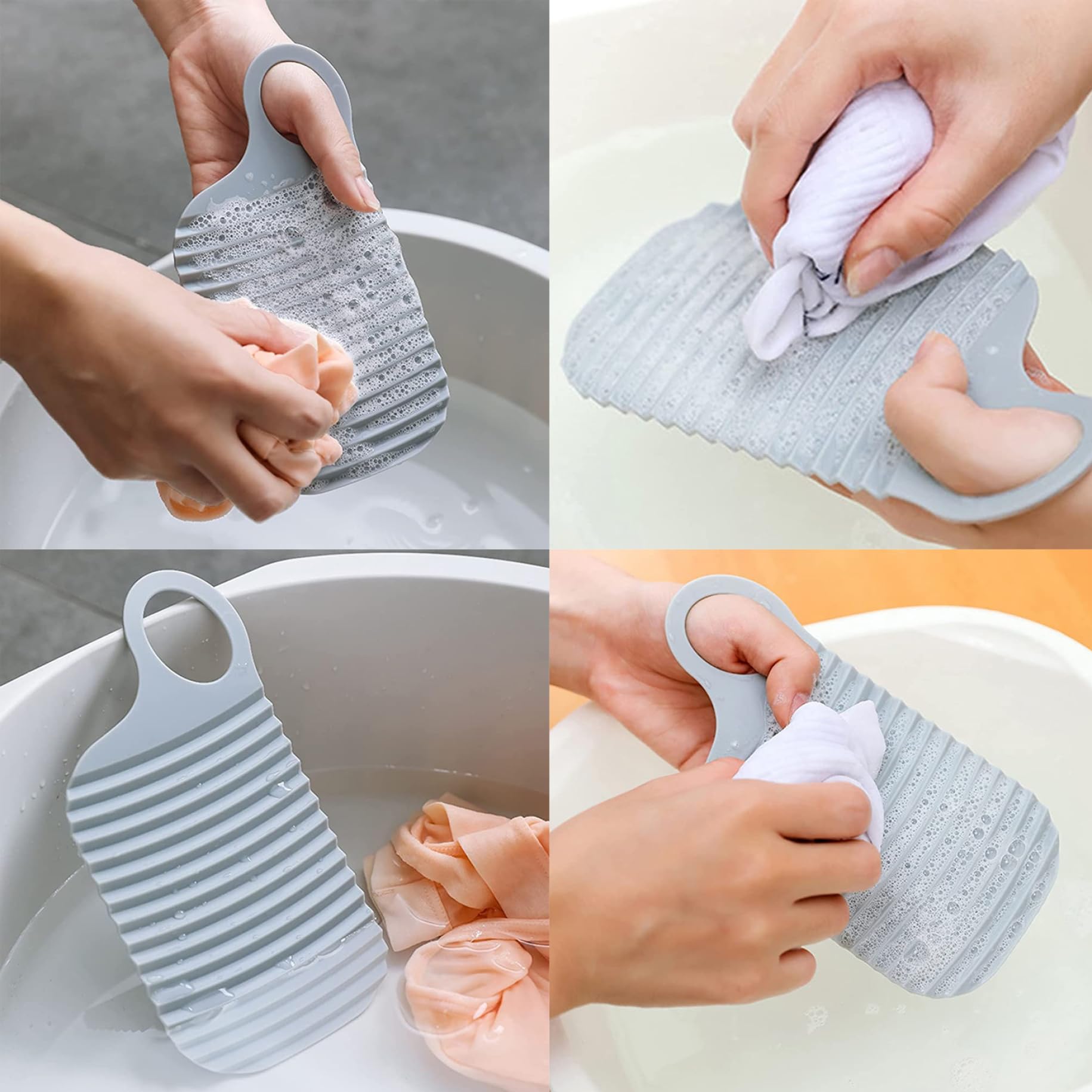 bbJJbbY Mini Washboards Thicken Hand Washing Wash Board Handheld Washboard for Clean Laundry Cloths 2PCS Grey Home Supplies